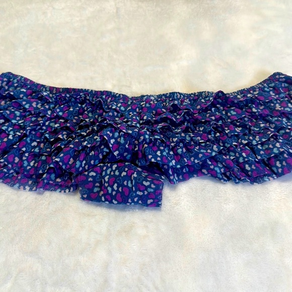 🔥5/$55 2pk 💕NWT SZ MEDIUM RUFFLE BOTTOM 💜 HEART ♥️ PATTERN - Picture 5 of 9